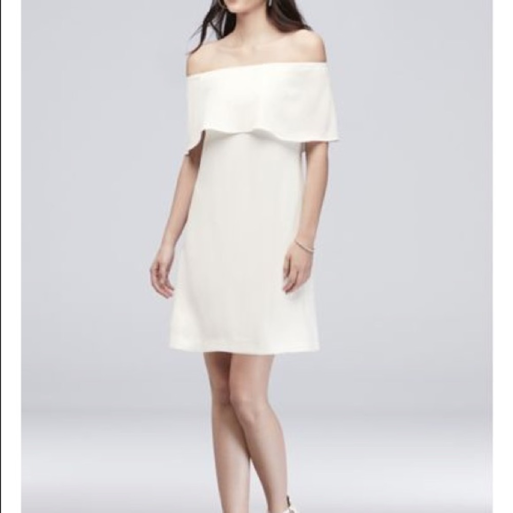 Crepe Off Shoulder Dress